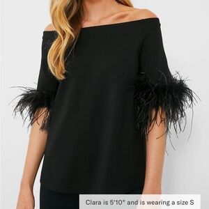 Black Feather Miranda Off The Shoulder Blouse